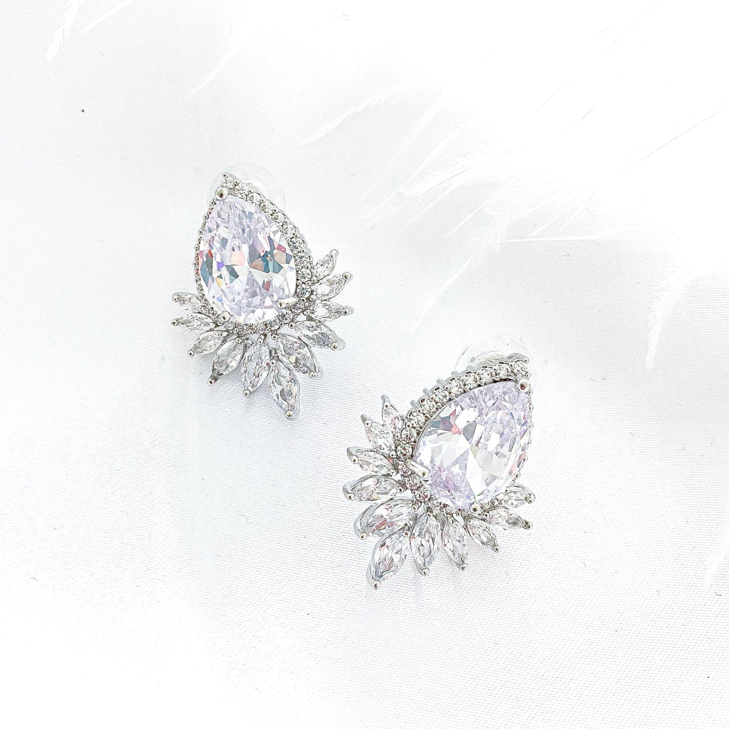 Majesty Teardrop Crystal Earrings