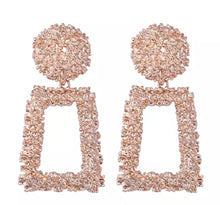 Load image into Gallery viewer, Luxe Rose Gold Aztec Earrings
