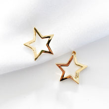 Load image into Gallery viewer, Star Huggie Earrings Gold
