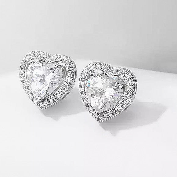 Heart Crystal Earrings