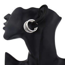 Load image into Gallery viewer, Triple Silver Hoop Earrings - Nicholls Jewellery
