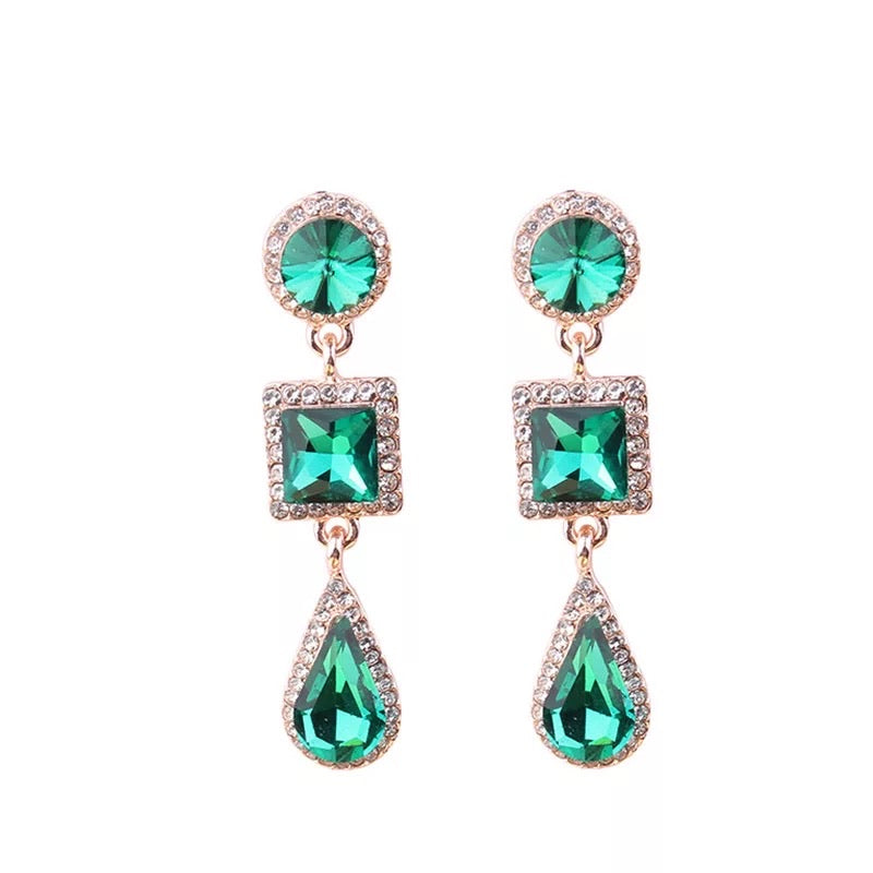 Reign Green Earrings - Nicholls Jewellery