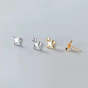 Twinkle Silver Star Studs