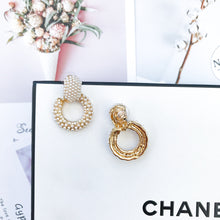 Load image into Gallery viewer, Lacy Pearl Hoop Earrings - Nicholls Jewellery
