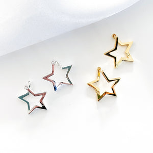Star Huggie Earrings Gold