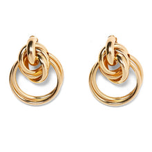 Load image into Gallery viewer, Trinity Gold Hoop Earrings - Nicholls Jewellery
