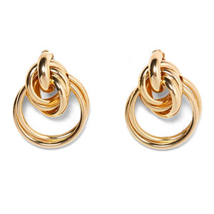 Trinity Gold Hoop Earrings - Nicholls Jewellery