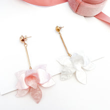 Load image into Gallery viewer, Francoise Pink Flower Earrings
