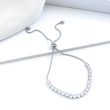 Load image into Gallery viewer, Silver Adjustable Tennis Bracelet
