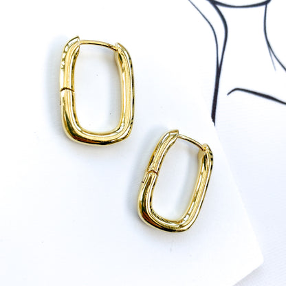 Solid Loop Gold Earrings